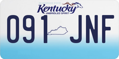 KY license plate 091JNF
