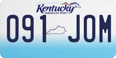 KY license plate 091JOM