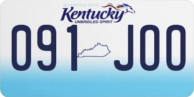 KY license plate 091JOO