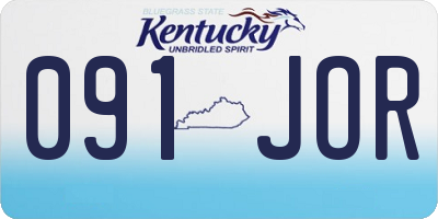KY license plate 091JOR