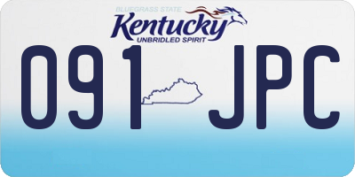 KY license plate 091JPC