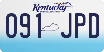 KY license plate 091JPD