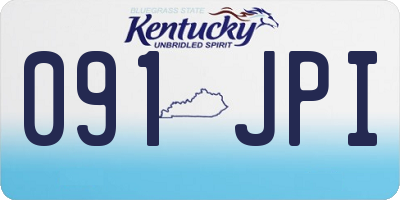 KY license plate 091JPI