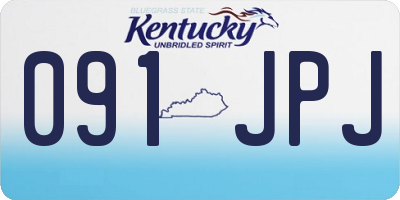 KY license plate 091JPJ