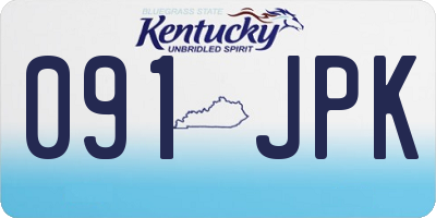 KY license plate 091JPK