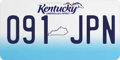 KY license plate 091JPN