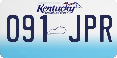 KY license plate 091JPR