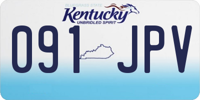 KY license plate 091JPV