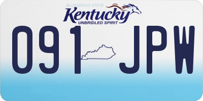 KY license plate 091JPW