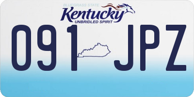 KY license plate 091JPZ