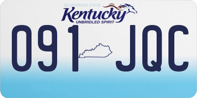 KY license plate 091JQC