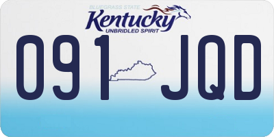 KY license plate 091JQD