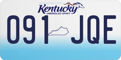 KY license plate 091JQE