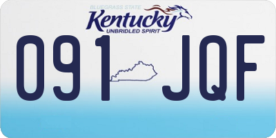 KY license plate 091JQF