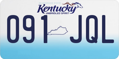 KY license plate 091JQL