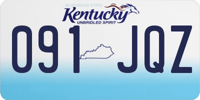 KY license plate 091JQZ