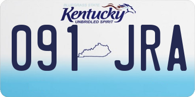 KY license plate 091JRA