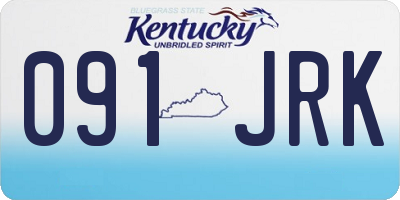 KY license plate 091JRK