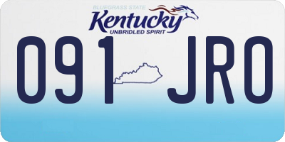 KY license plate 091JRO