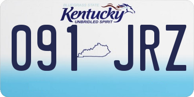 KY license plate 091JRZ