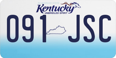 KY license plate 091JSC