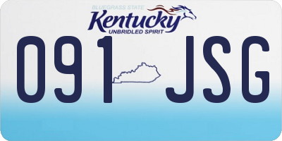 KY license plate 091JSG