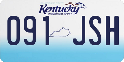 KY license plate 091JSH