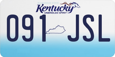 KY license plate 091JSL