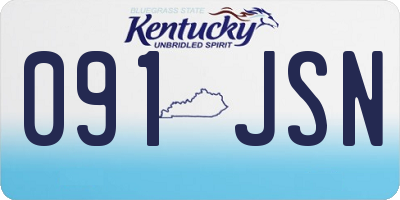 KY license plate 091JSN