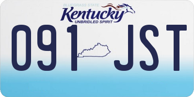 KY license plate 091JST