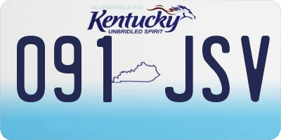 KY license plate 091JSV