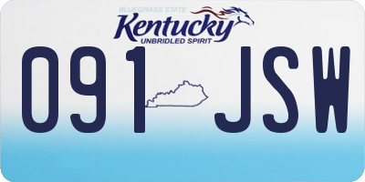 KY license plate 091JSW