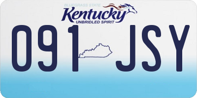 KY license plate 091JSY