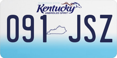 KY license plate 091JSZ