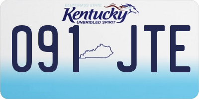 KY license plate 091JTE