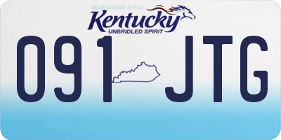 KY license plate 091JTG