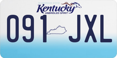 KY license plate 091JXL
