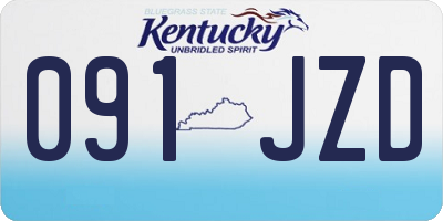 KY license plate 091JZD