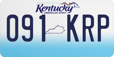 KY license plate 091KRP