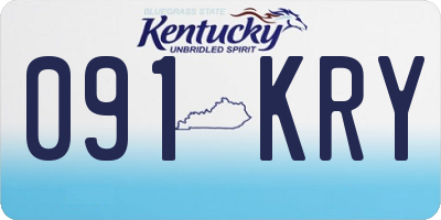 KY license plate 091KRY