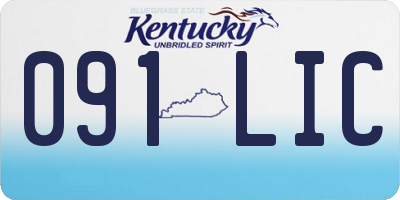 KY license plate 091LIC