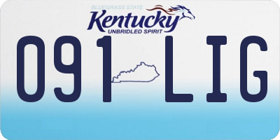 KY license plate 091LIG