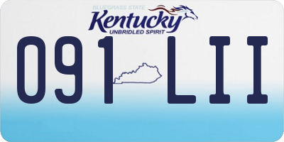 KY license plate 091LII