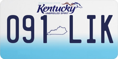 KY license plate 091LIK