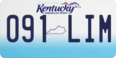 KY license plate 091LIM