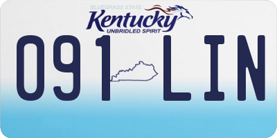 KY license plate 091LIN