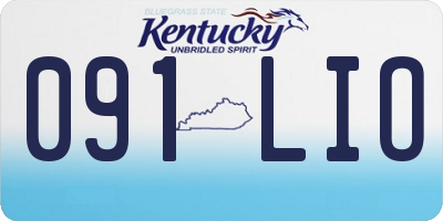 KY license plate 091LIO