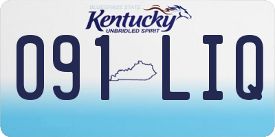 KY license plate 091LIQ