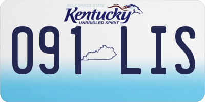KY license plate 091LIS