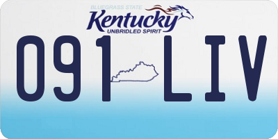 KY license plate 091LIV